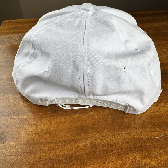 Hockey Hall Of Fame Vntg SnapBack Trucker Hat White Cotton Poly Deadstock NOS - Picture 3 of 6